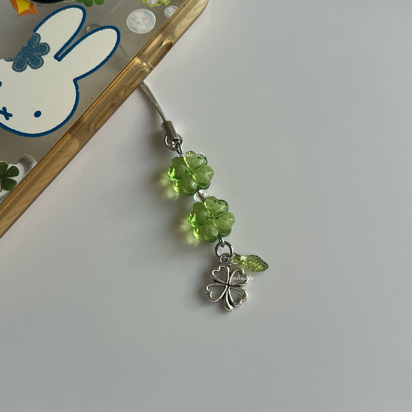 Kawaii Clover Phone Charms