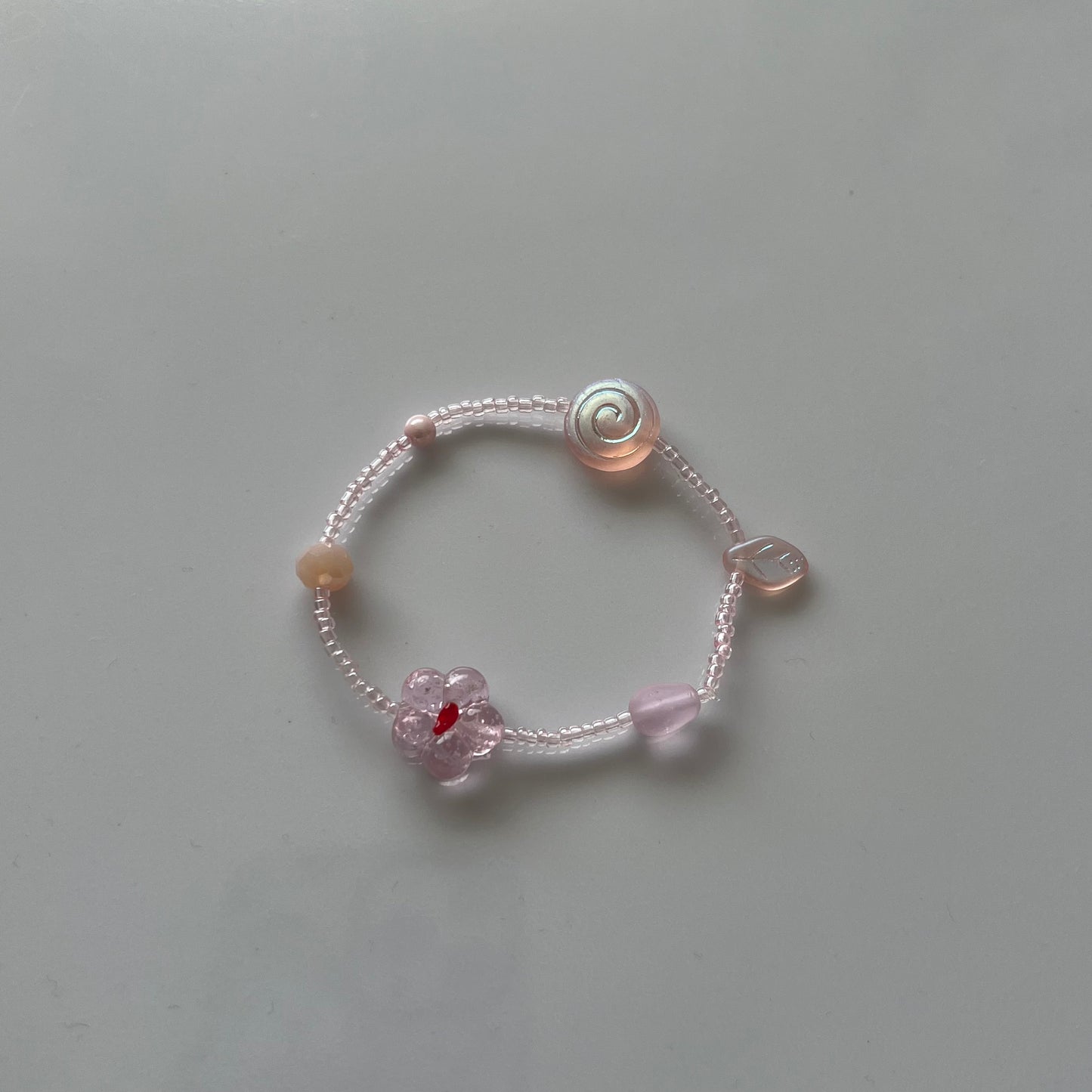 Pink Flower Glass Bracelets 1 of 1