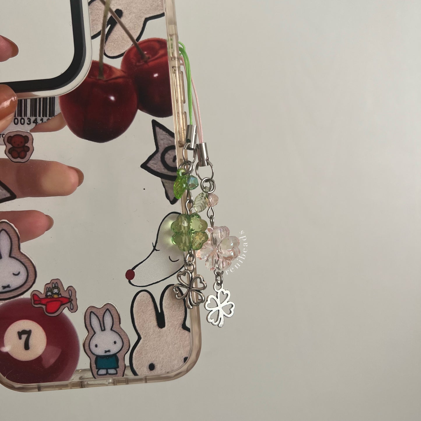 Lucky Clover Petals Phone Charm