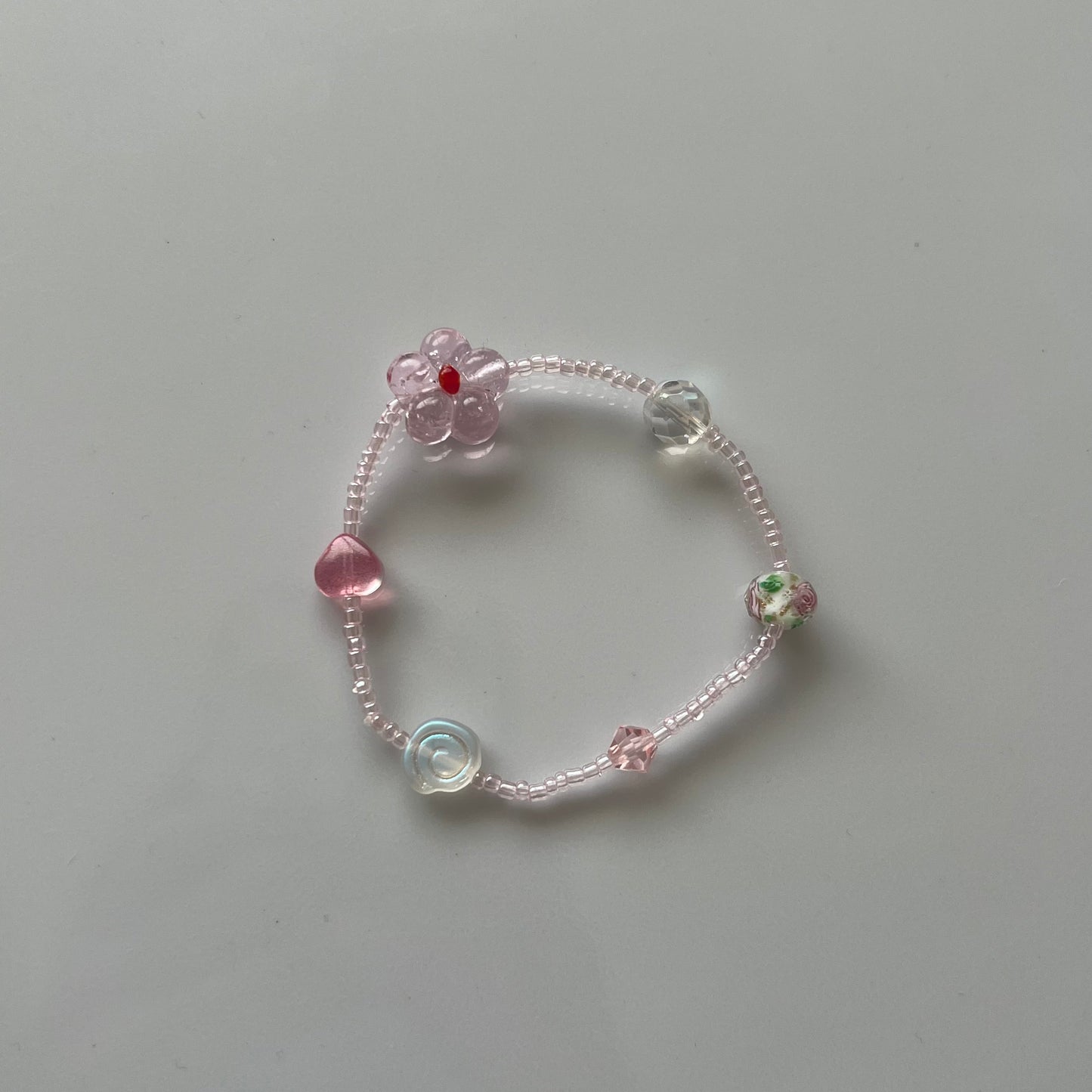 Pink Flower Glass Bracelets 1 of 1
