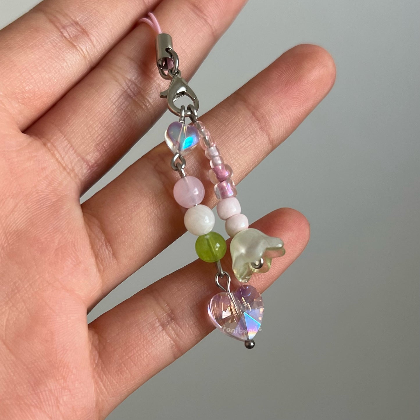 Pink Dango Heart Charm - Love for Dango!