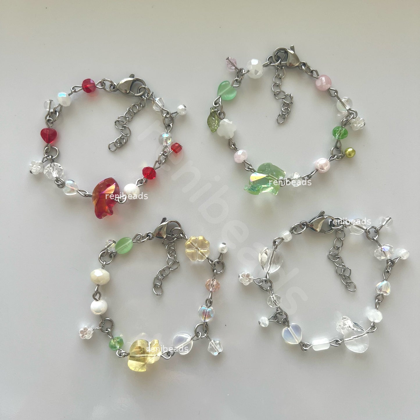 Crystal Glass Animal Beaded Bracelets