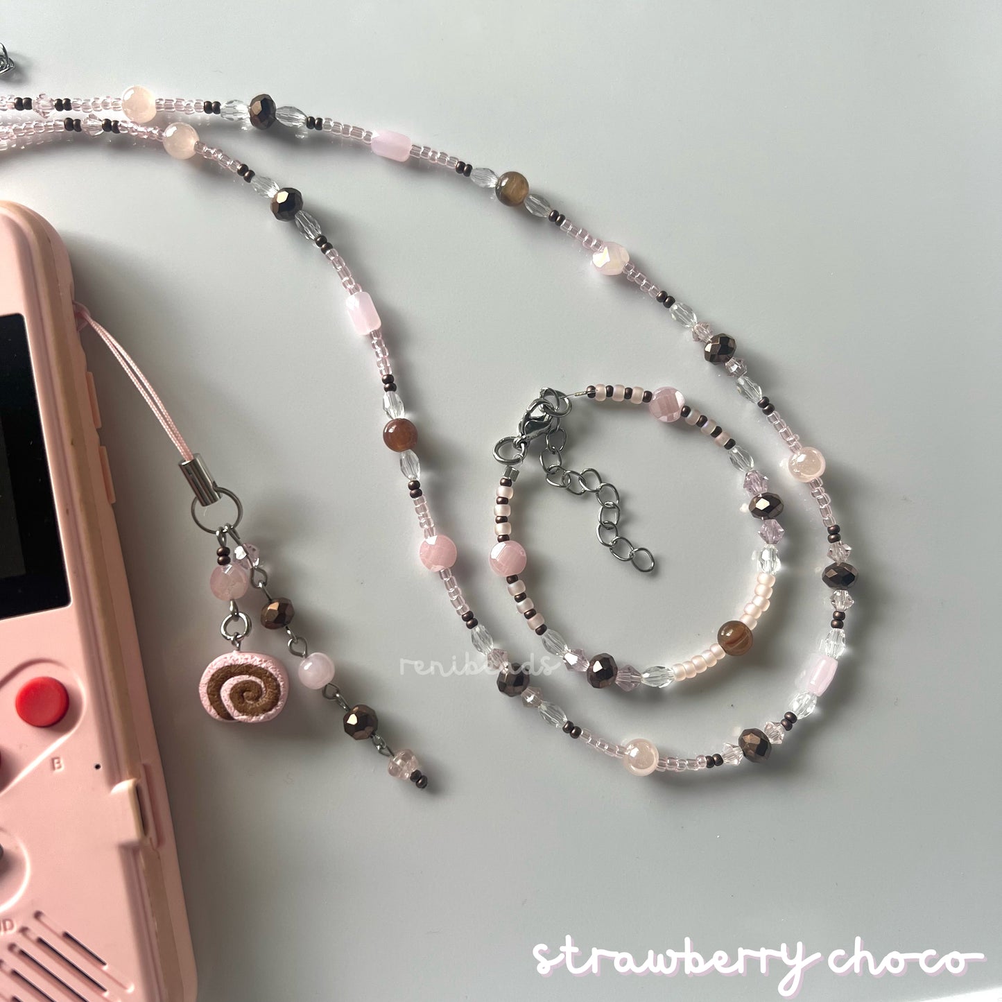 Strawberry Choco Jewelry + Charm Gift Set