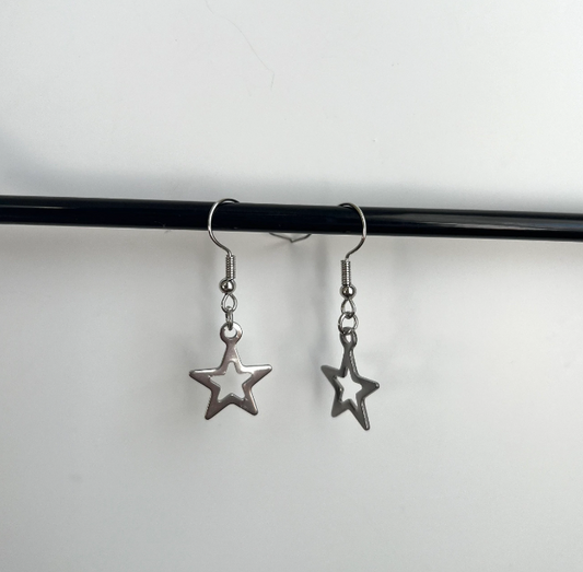 Stainless Steel Star Earrings