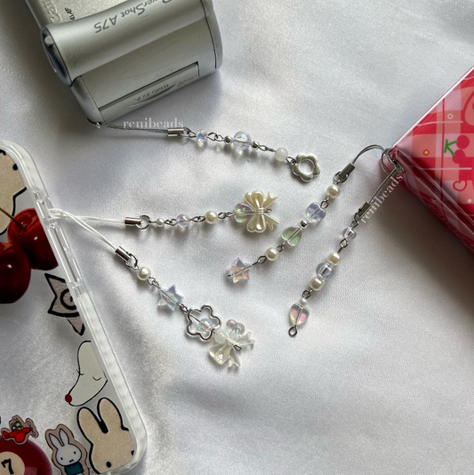 Dainty White Phone Charms