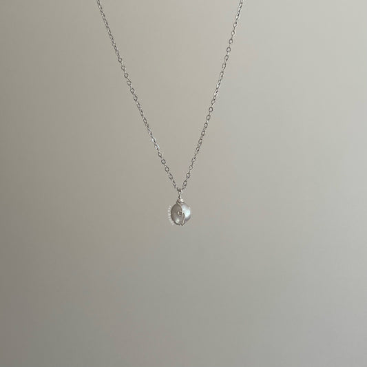 Silver Looped Pearl Necklace