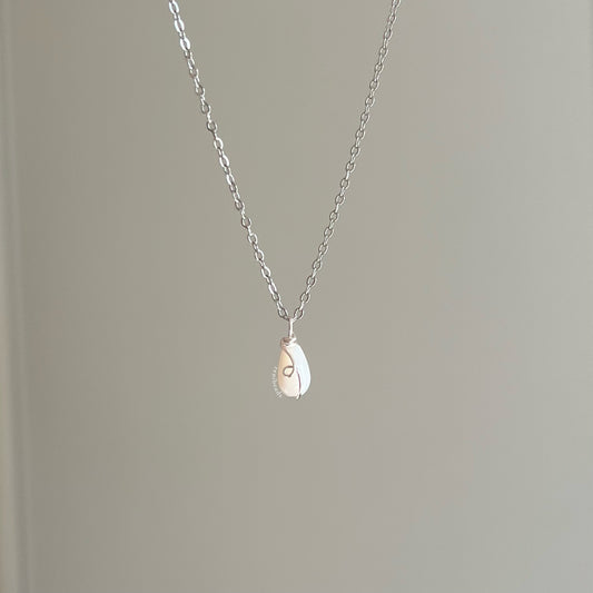 Silver Looped Raindrop Necklace