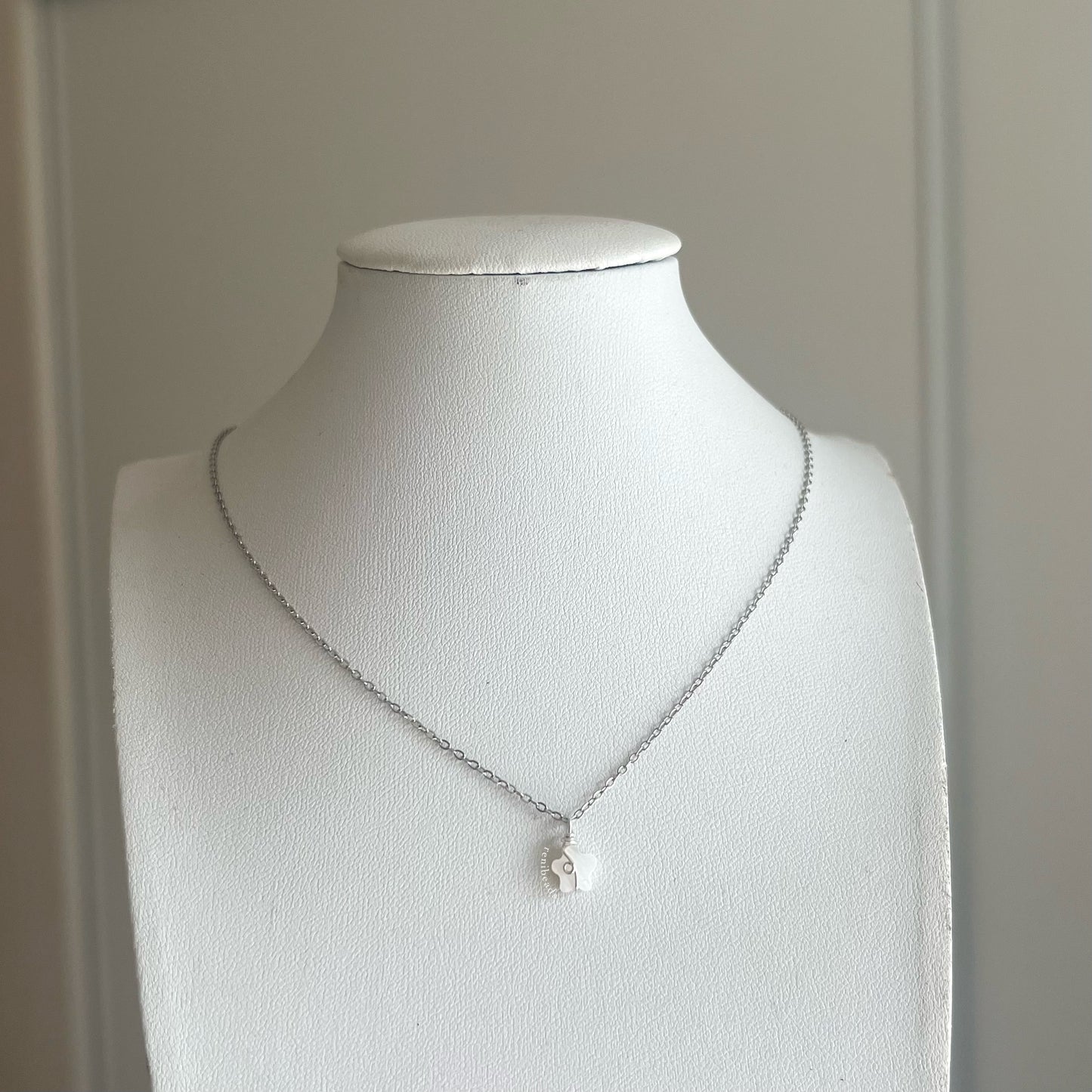 Silver Looped Mini Flower Necklace