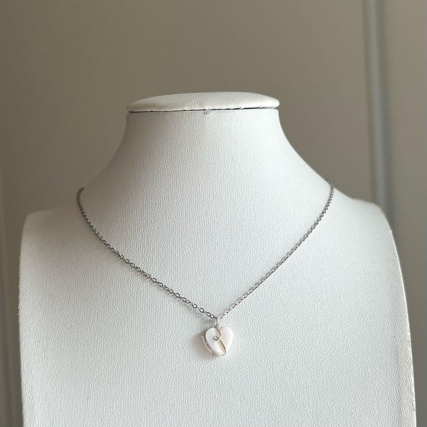 Silver Looped Mini Heart Necklace