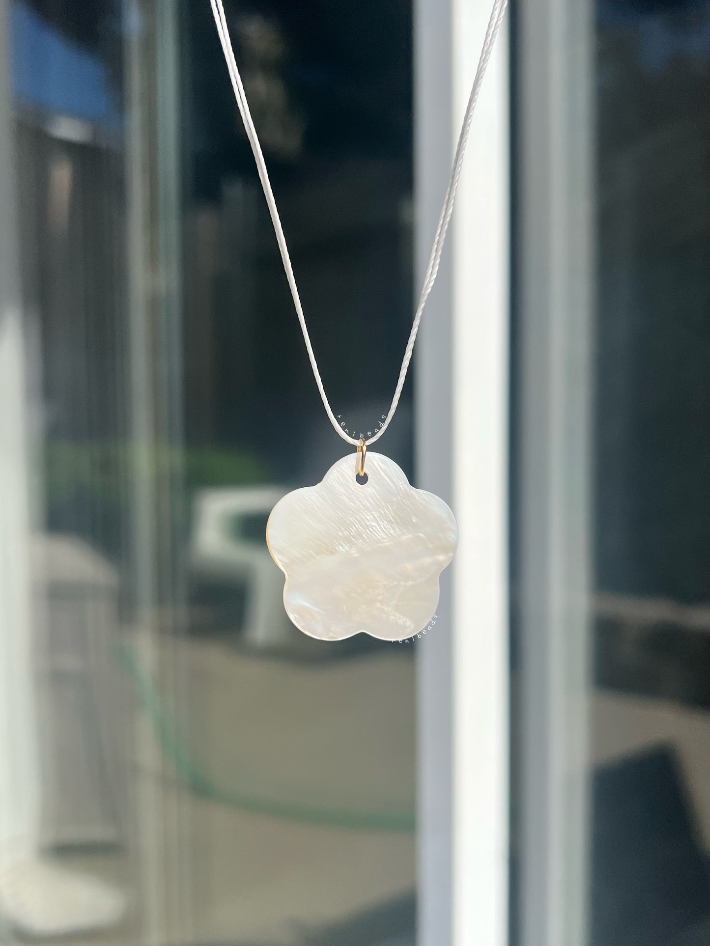 Pink Hibiscus Shell Necklace