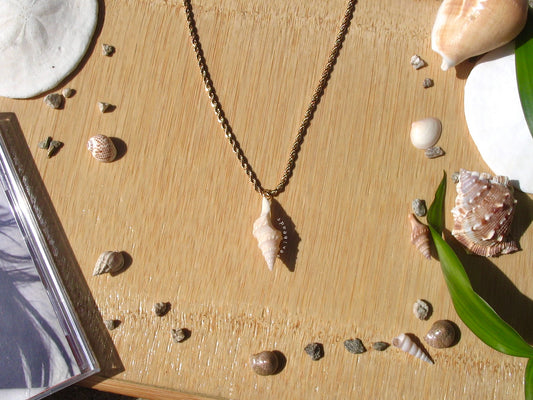 Long Conch Rope Necklace
