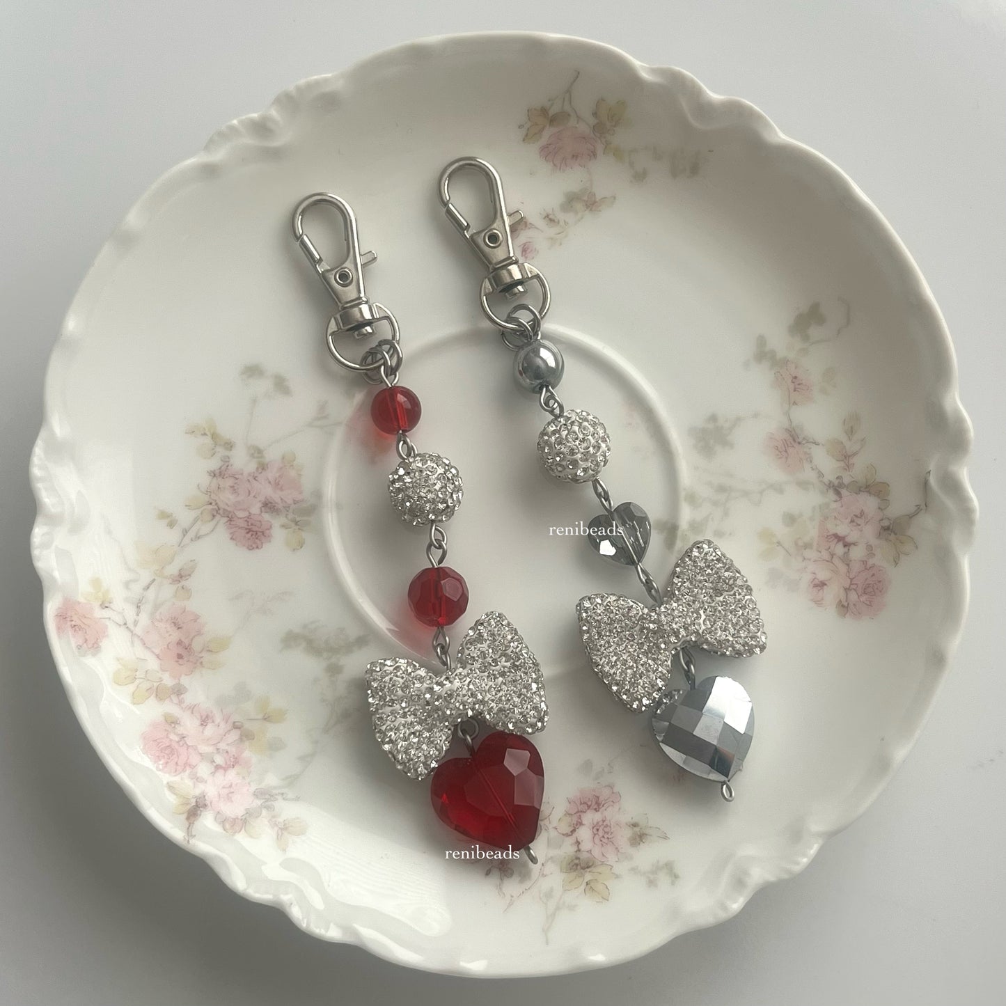 McBling Heart Keychains