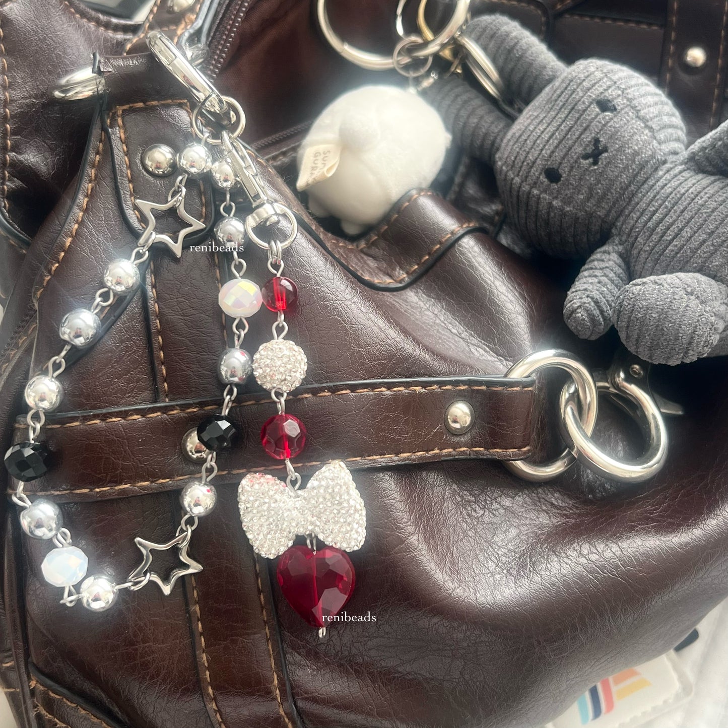 McBling Heart Keychains
