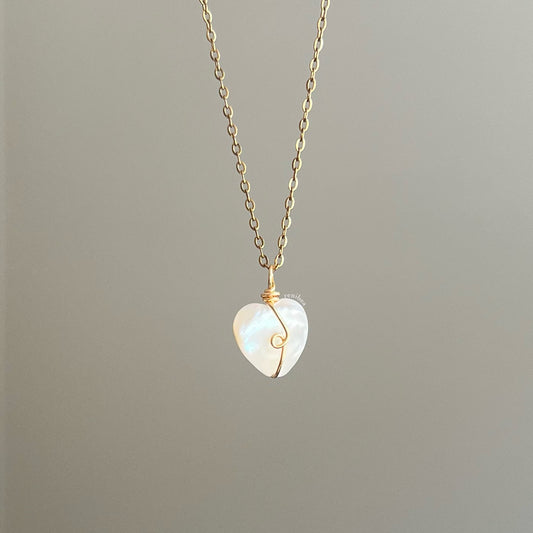 Gold Looped Heart Necklace