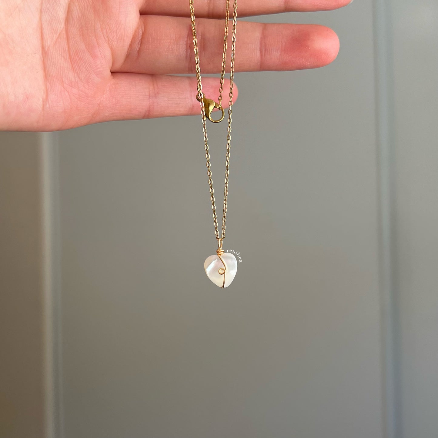 Gold Looped Heart Necklace