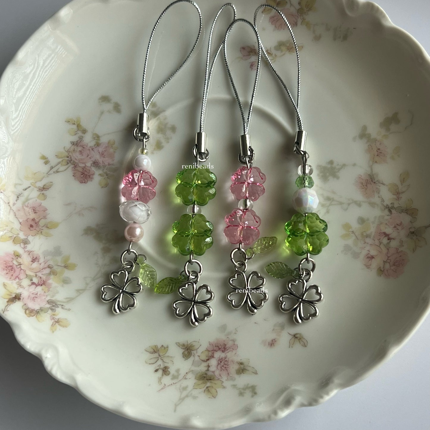 Kawaii Clover Phone Charms