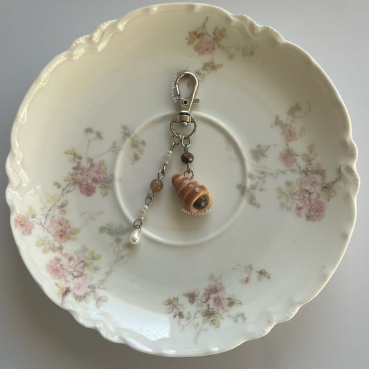 Chocolate Cornet Bread Clay Keychain