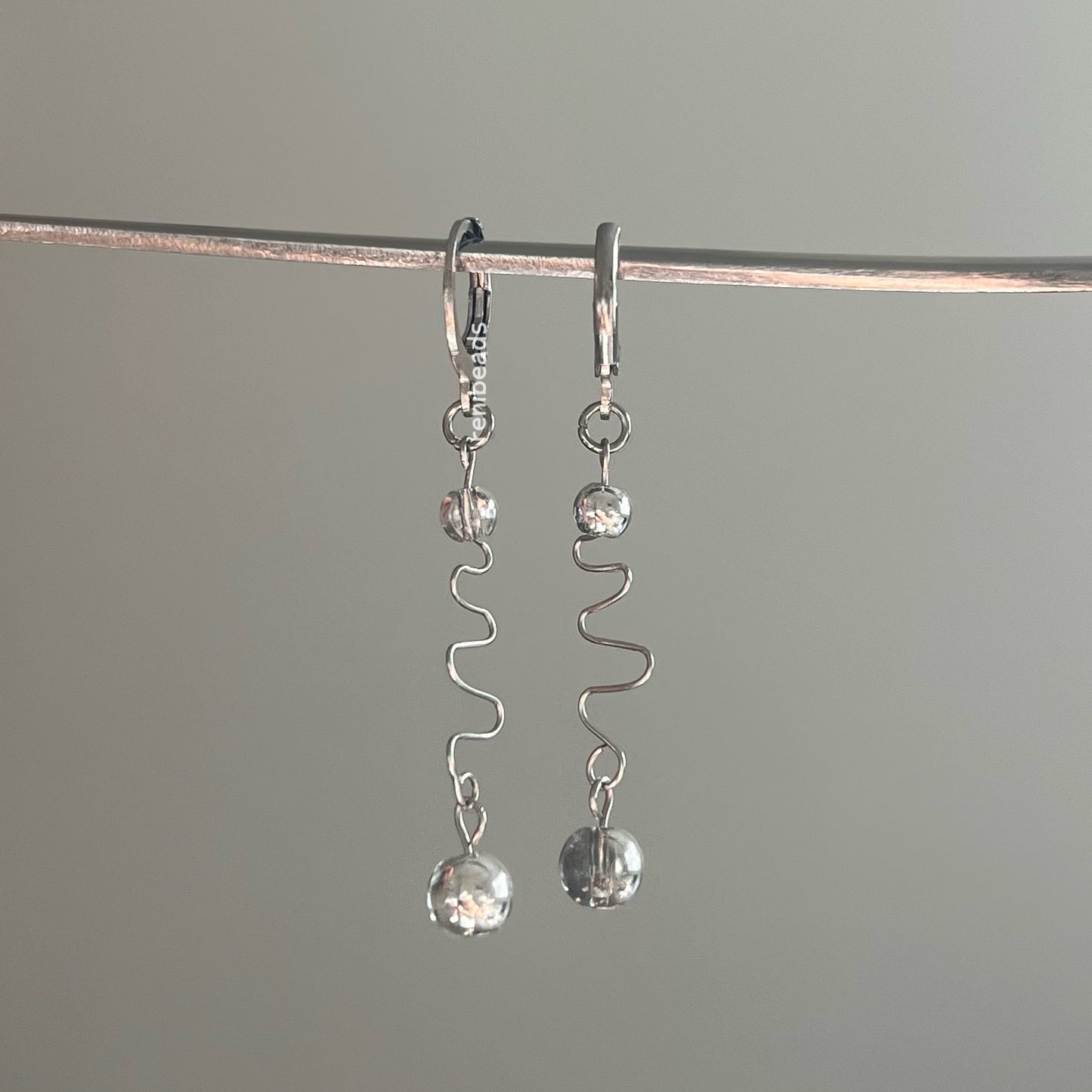 Silver Swirly Dangle Earrings