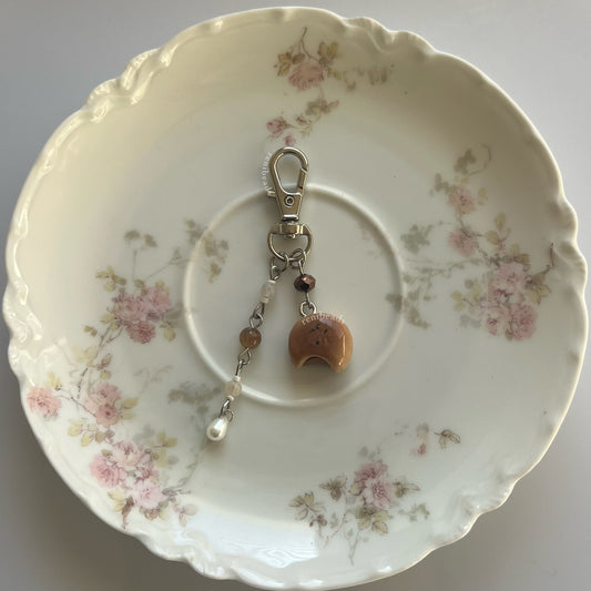 Chocolate Filled Bread Bun Keychain