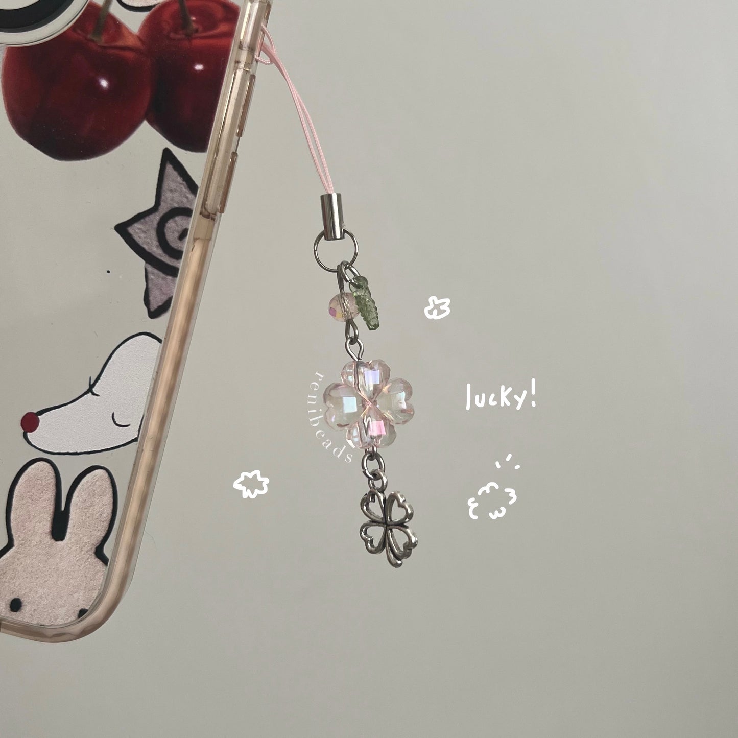 Lucky Clover Petals Phone Charm