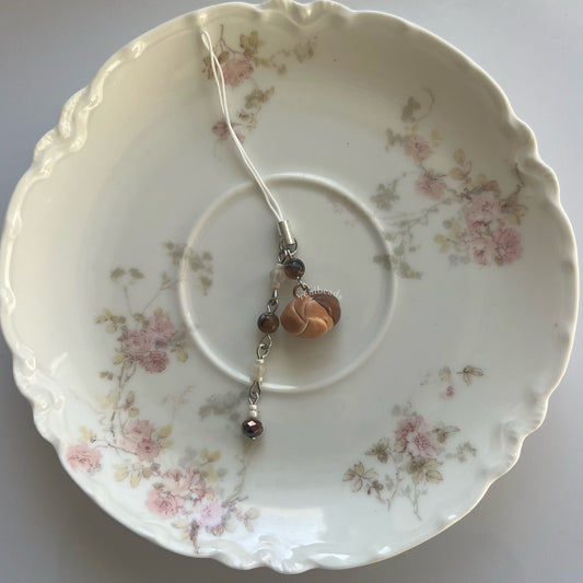 Chocolate Dipped Bread Roll Phone Charm