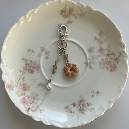 Glazed Share Bread Donut Keychain