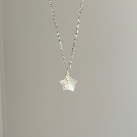 Silver Looped Star Necklace