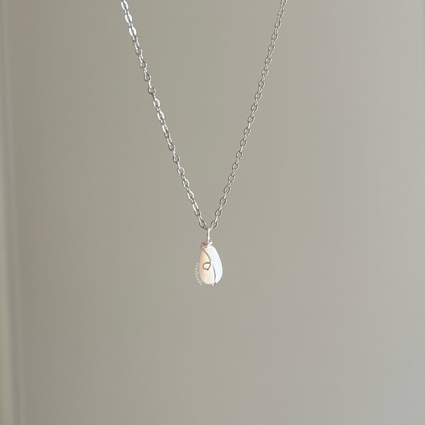 Silver Looped Raindrop Necklace