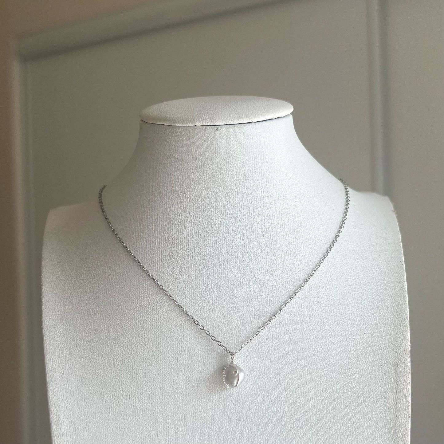 Silver Looped Pearl Necklace