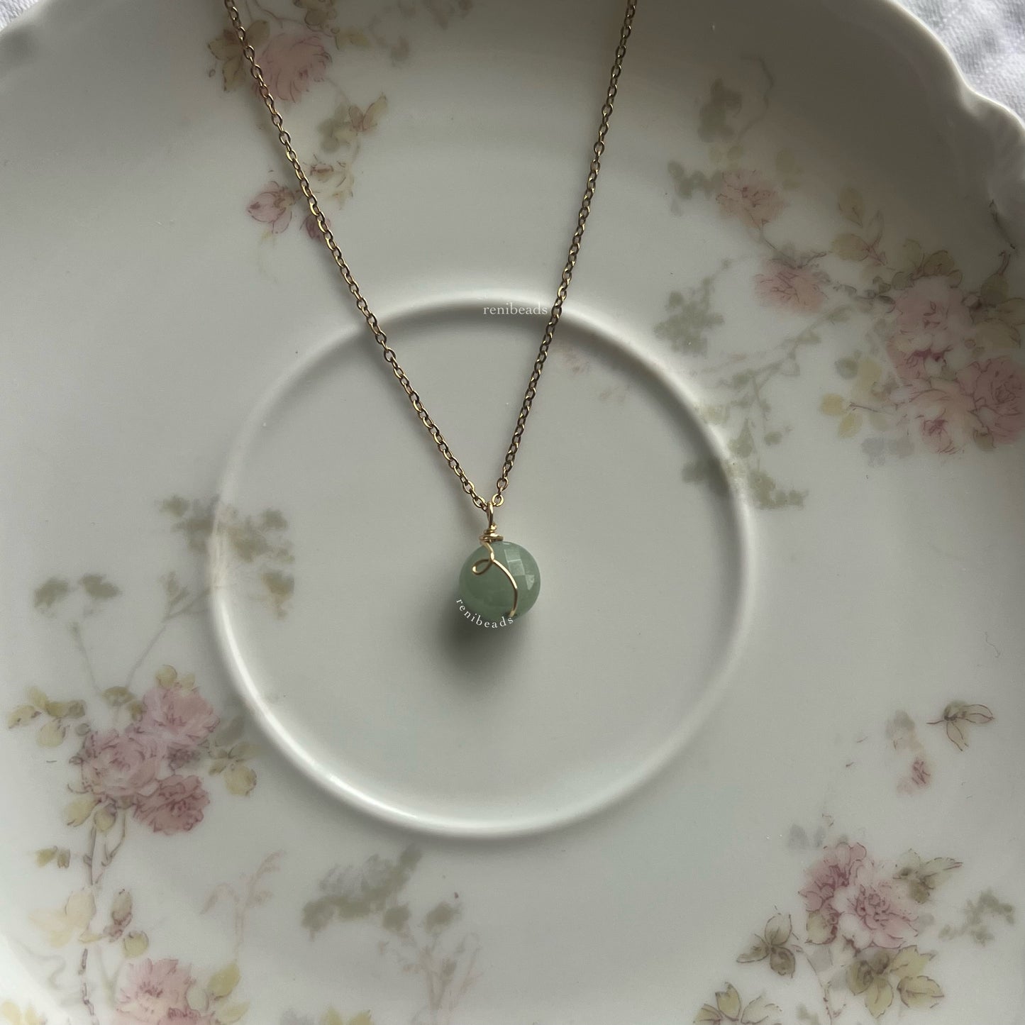 Maru Green Aventurine Circle Bead
