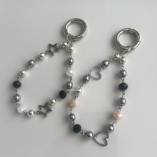 Cyber Beaded Keyring Charms