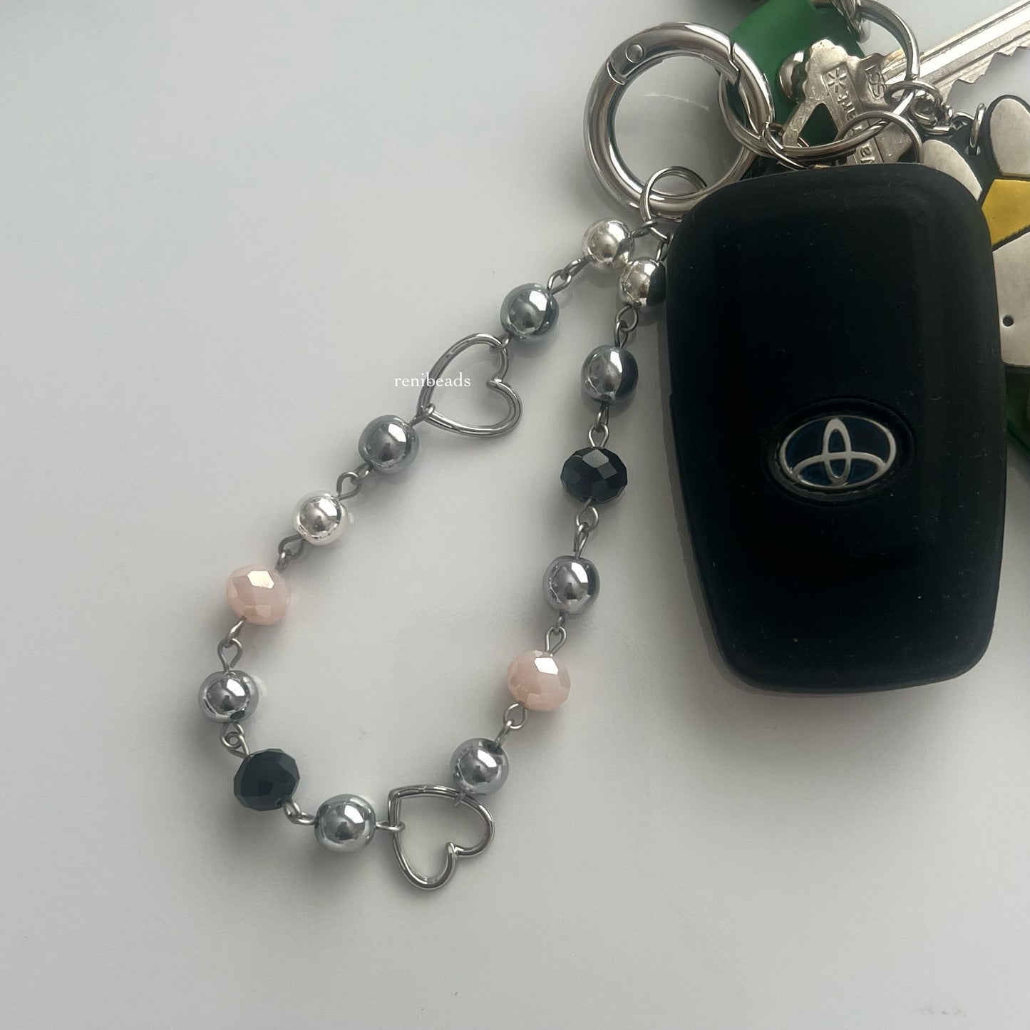 Cyber Beaded Keyring Charms