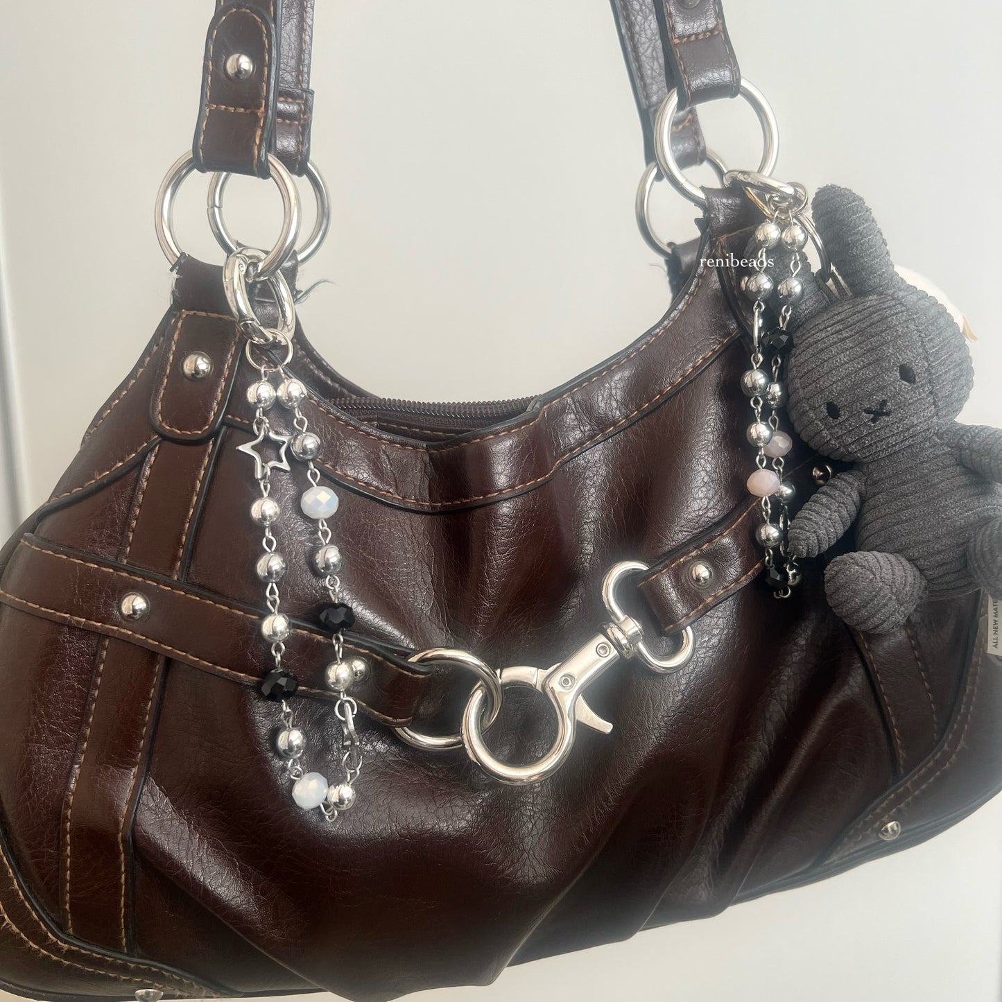 Cyber Beaded Keyring Charms