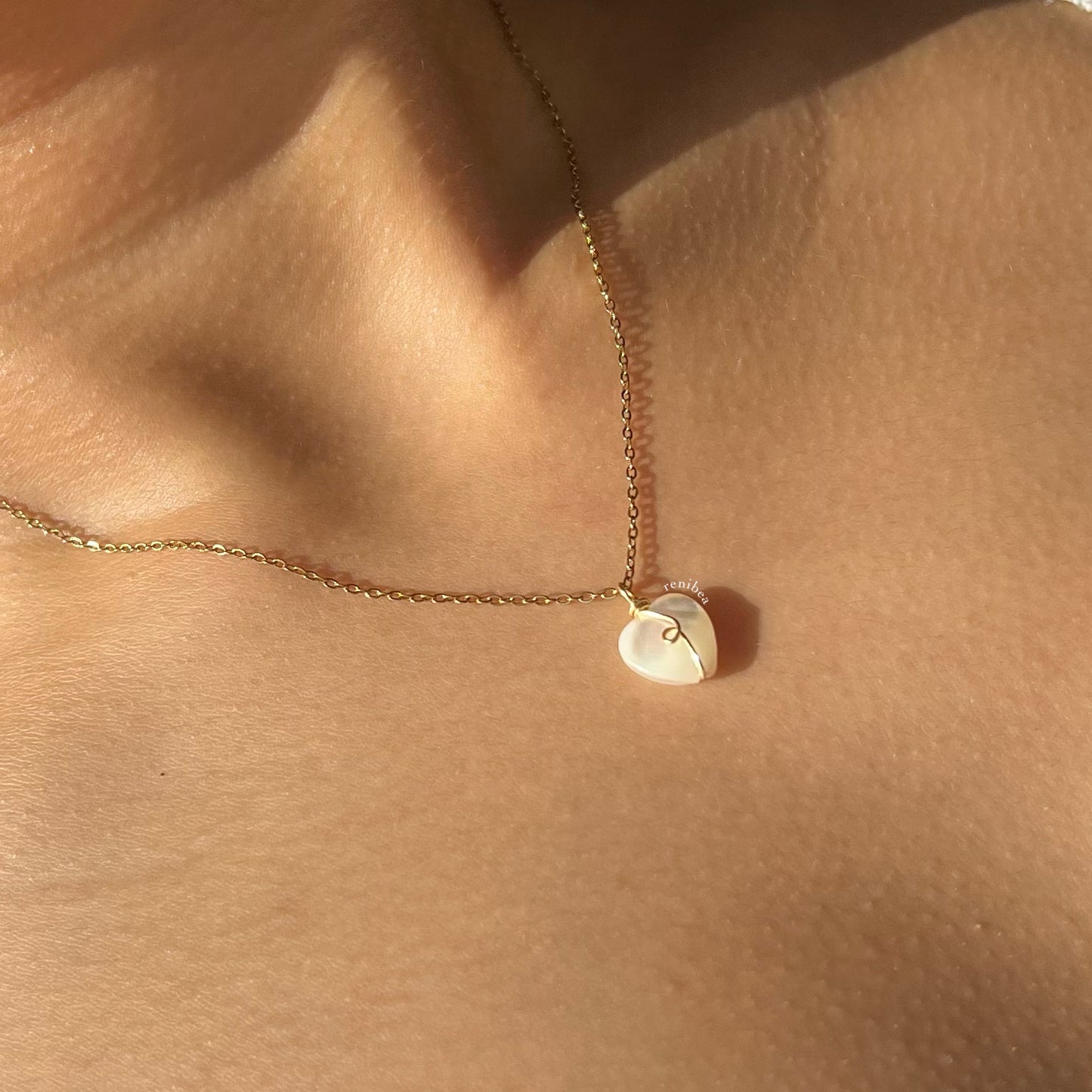 Gold Looped Heart Necklace