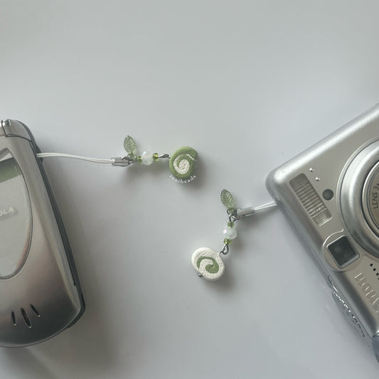 Matcha Cake Roll Phone Charms